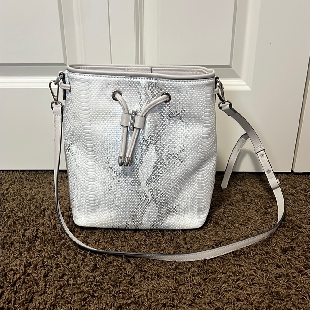 Céline Dion White Crossbody Bag with Adjustable Strap